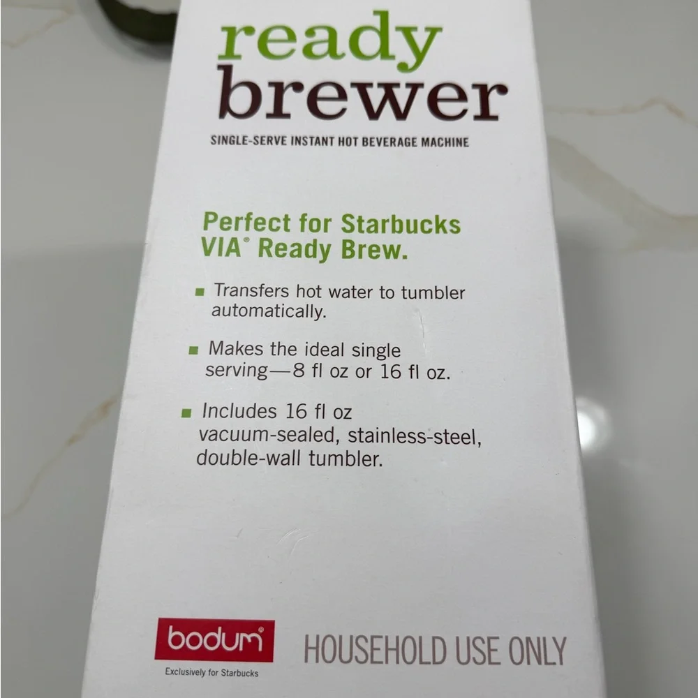 Starbucks Via Ready Brewer With Stainless Travel Mug NIB GREAT GIFT !!